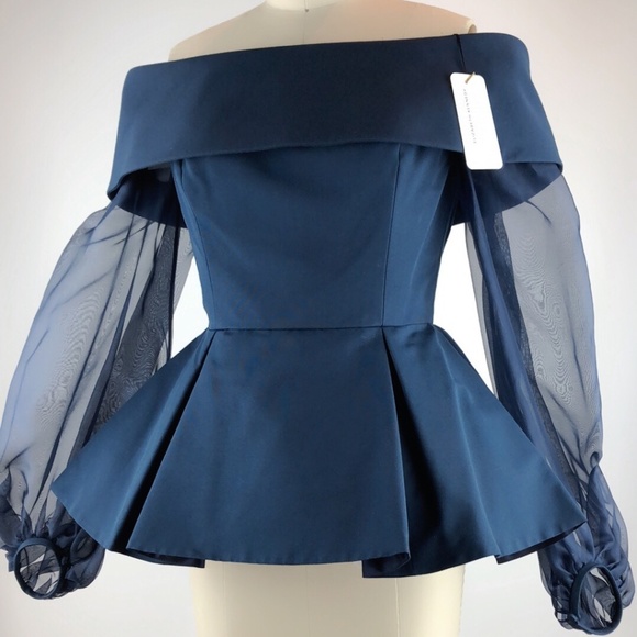 Elizabeth Kennedy Blouse Navy Size6